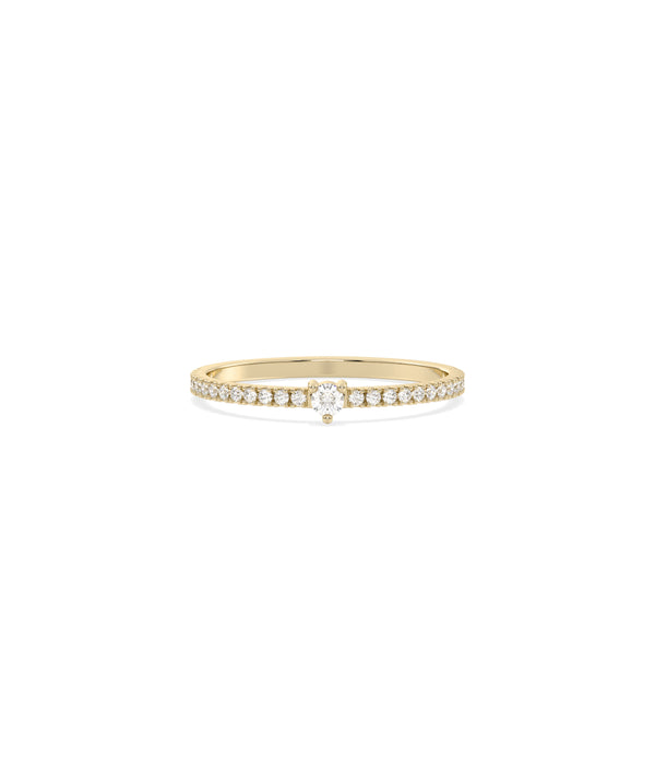 Diamond Solitaire Band Ring