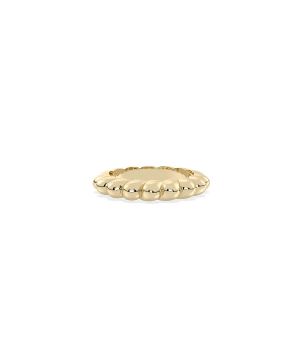 Gold Twist Band Ring yellow gold showcasing unique spiraling twist design detail