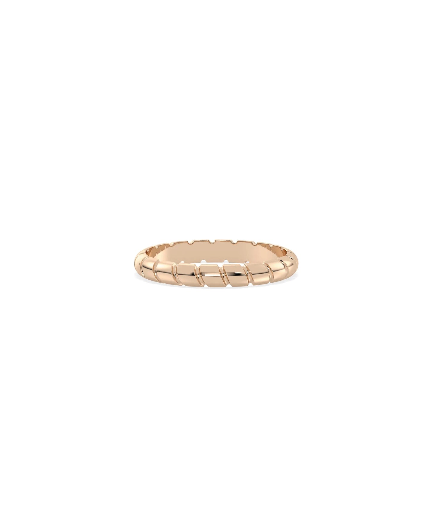 Rose gold eternity ring featuring elegant twist design and meaningful symbolism