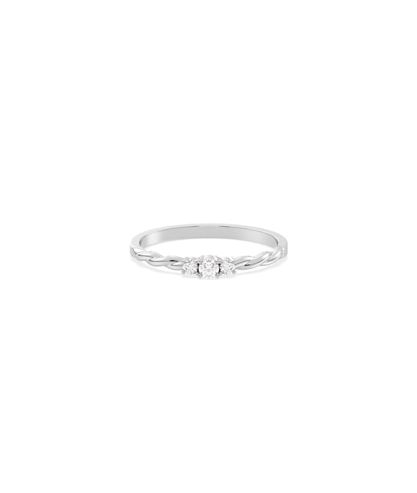 Diamond Rope Band Ring - 79e | Everyday 14K Gold Jewelry alternate view