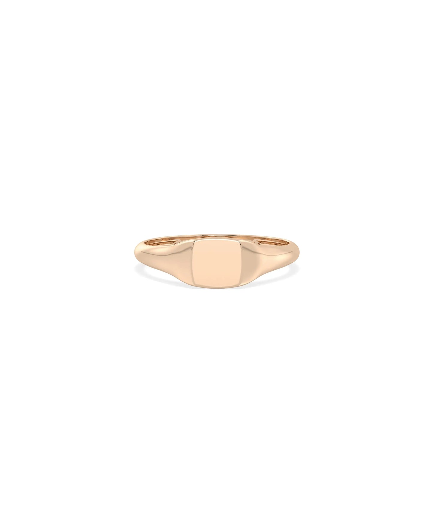 Rose gold Cushion Signet Ring featuring cushion shape