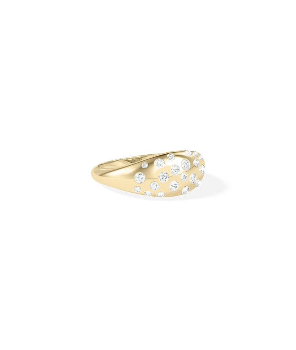 Diamond Bezel Dome Ring - 79e | Everyday 14K Gold Jewelry alternate view