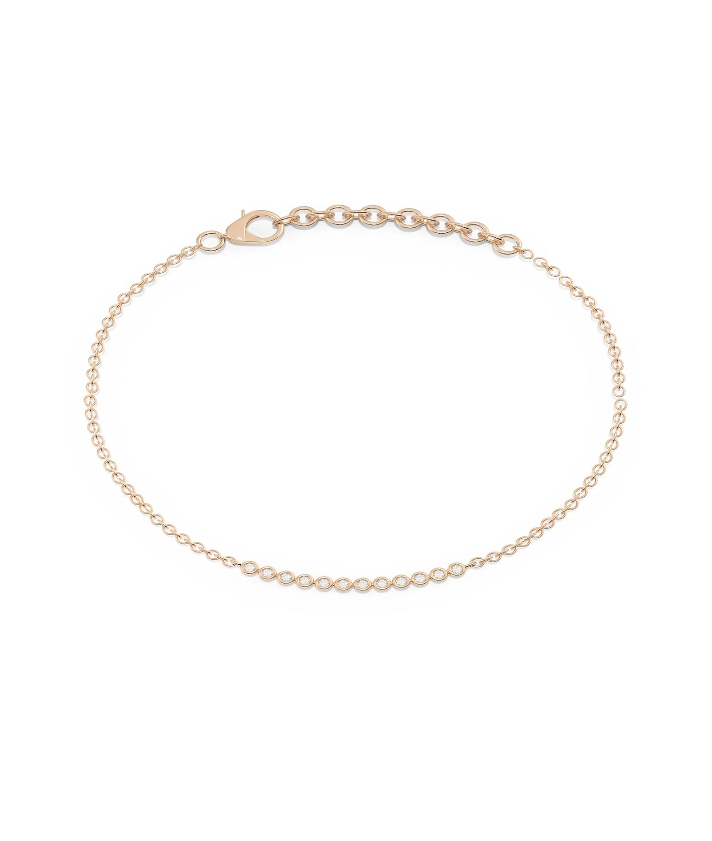 Diamond Bezel Cable Chain Bracelet - 79e | Everyday 14K Gold Jewelry