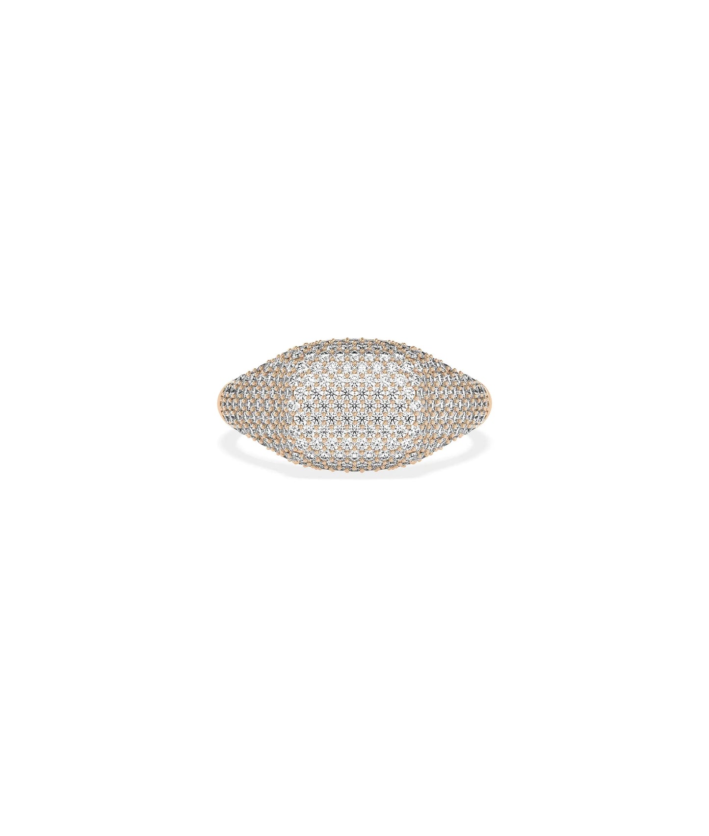 Diamond Pave Cushion Signet Ring - 79e | Everyday 14K Gold Jewelry