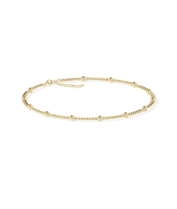 Gold Bead Station Bracelet - 79e | Everyday 14K Gold Jewelry alternate view