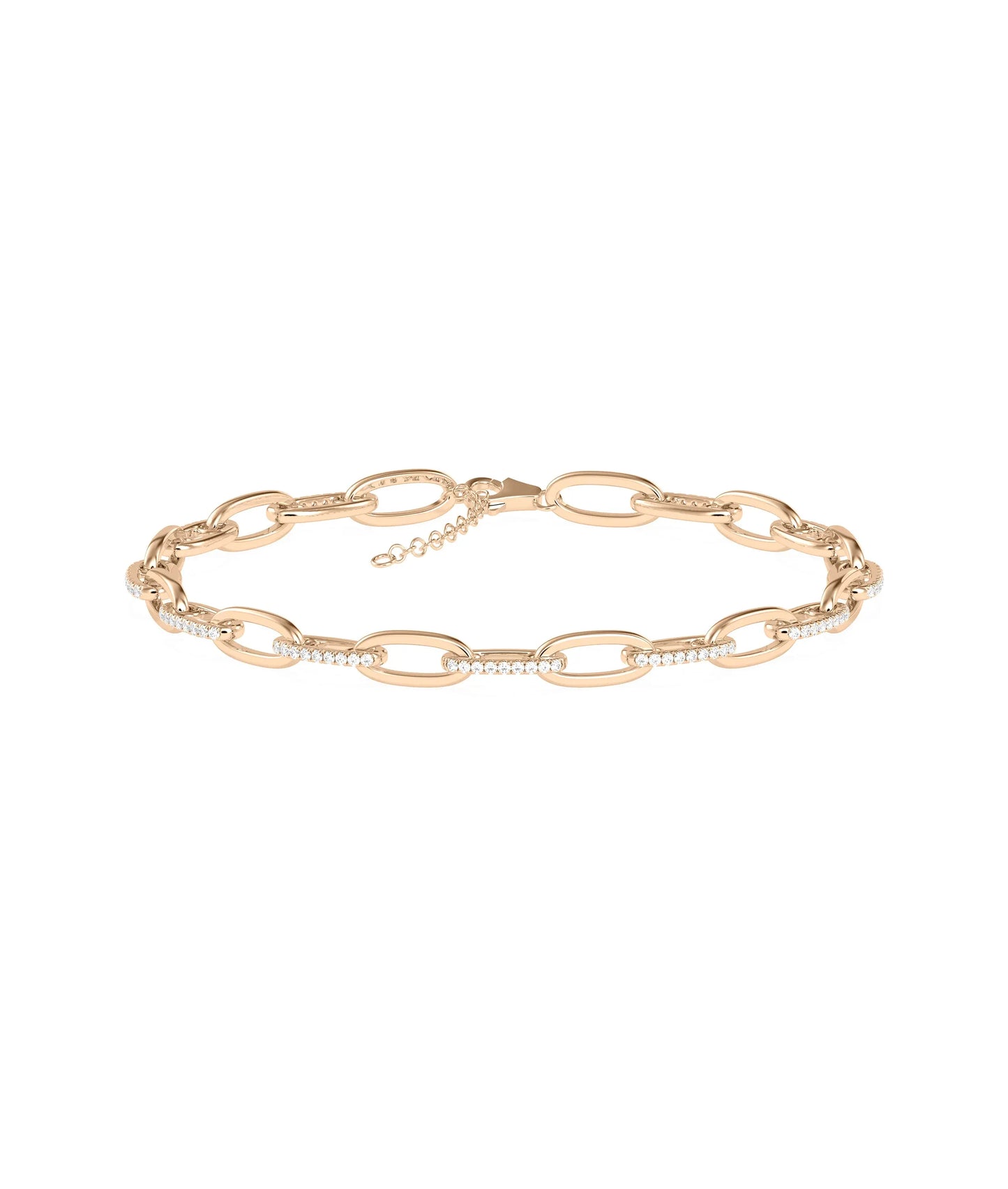 Diamond Paper Clip Bracelet - 79e | Everyday 14K Gold Jewelry