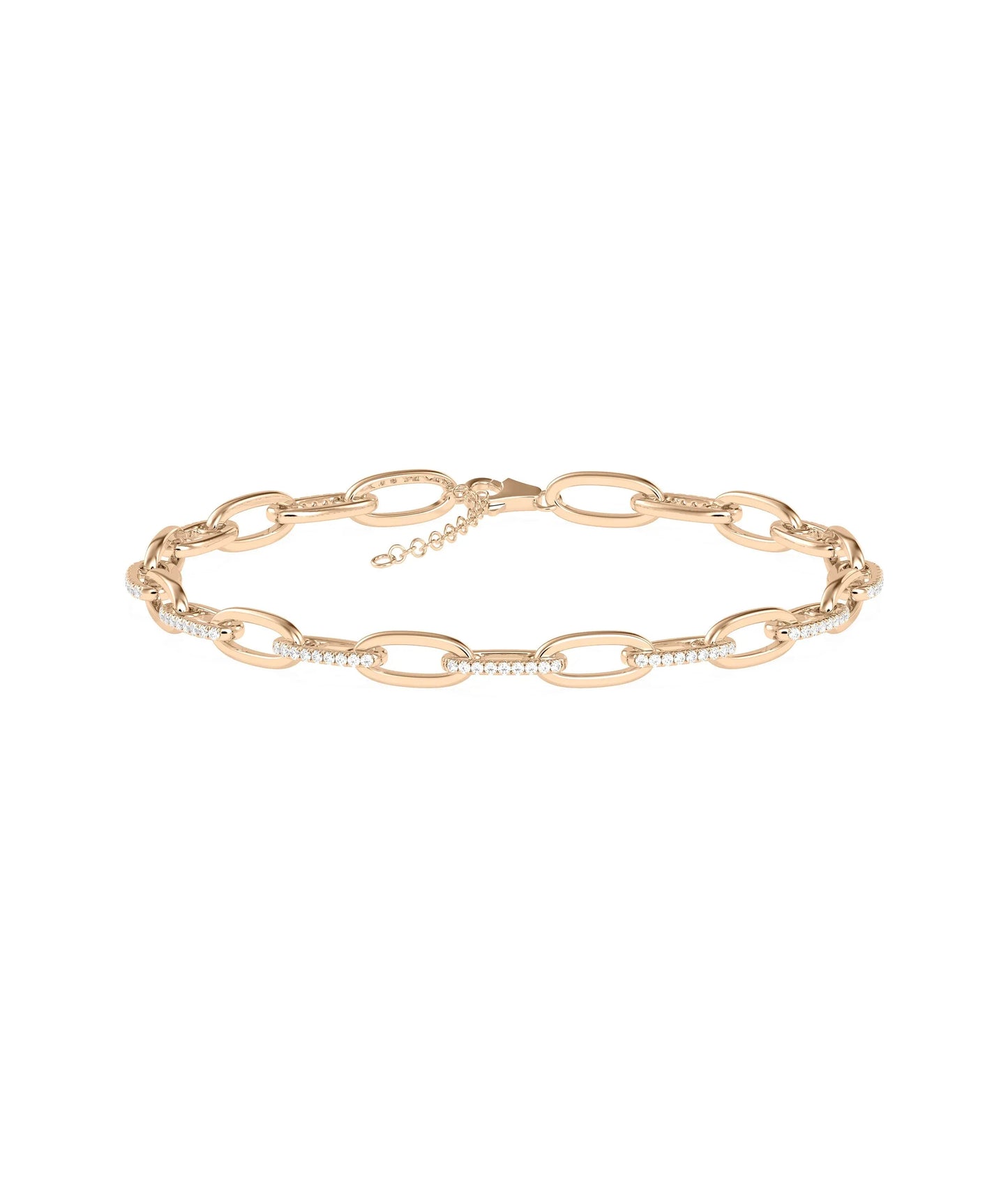 Diamond Paper Clip Bracelet - 79e | Everyday 14K Gold Jewelry