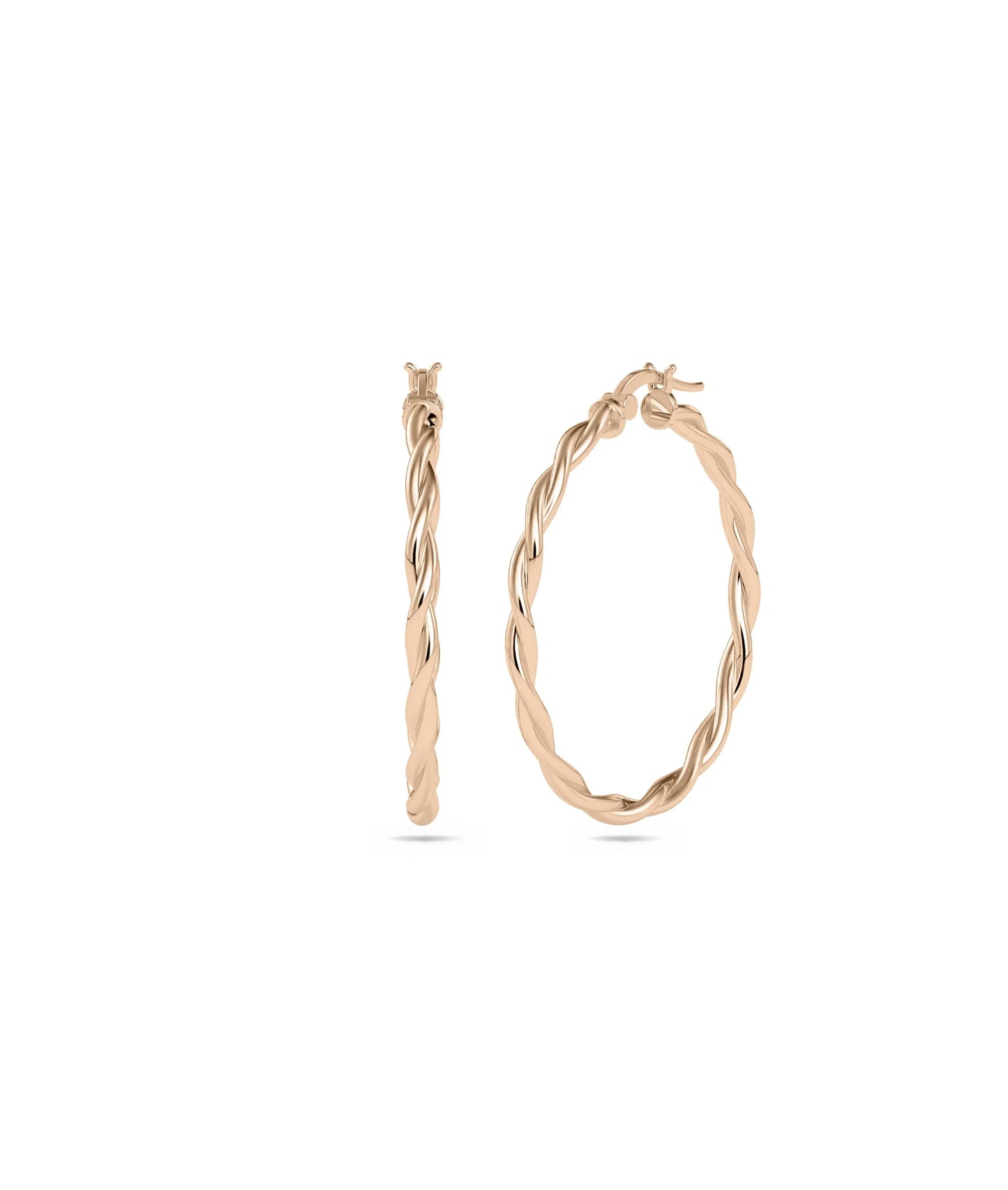 Diamond Twist Hoop Earring - 79e | Everyday 14K Gold Jewelry