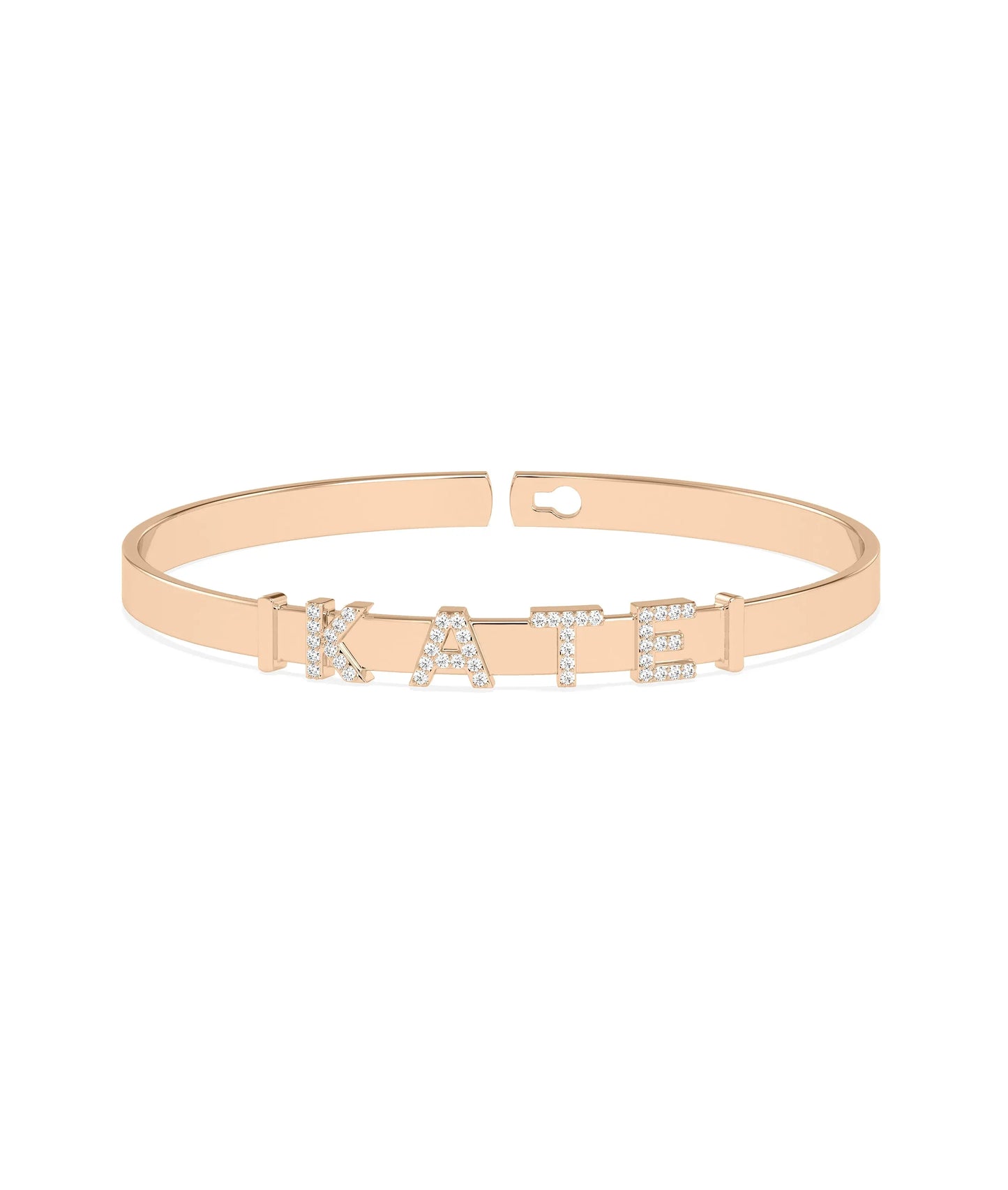 Custom Name Buckle Bangle - 79e | Everyday 14K Gold Jewelry