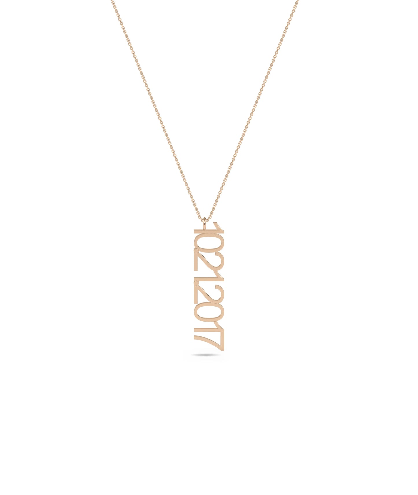 Custom Date Charm in rose gold warm personalized date elegance