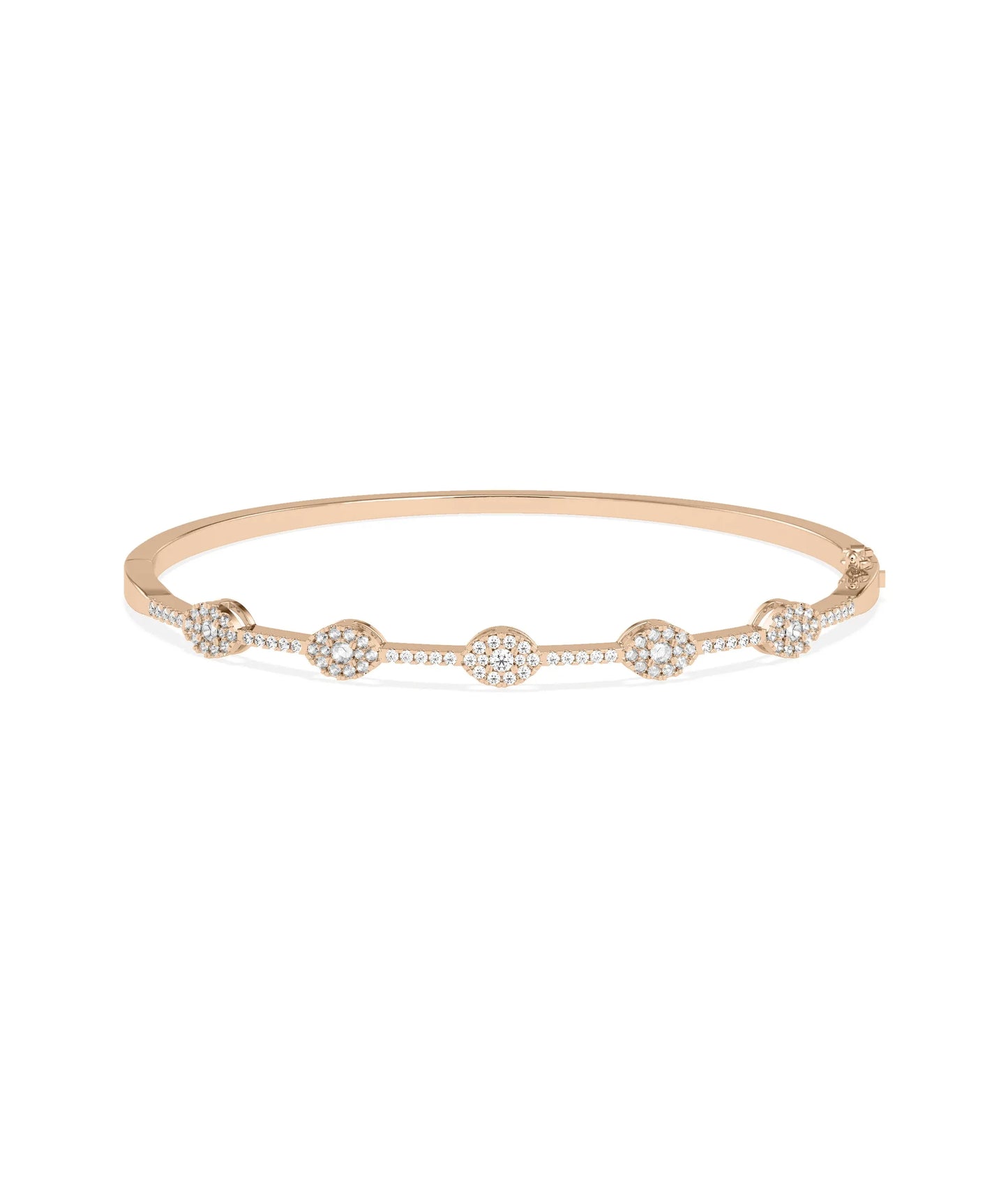 Diamond Station Bangle - 79e | Everyday 14K Gold Jewelry