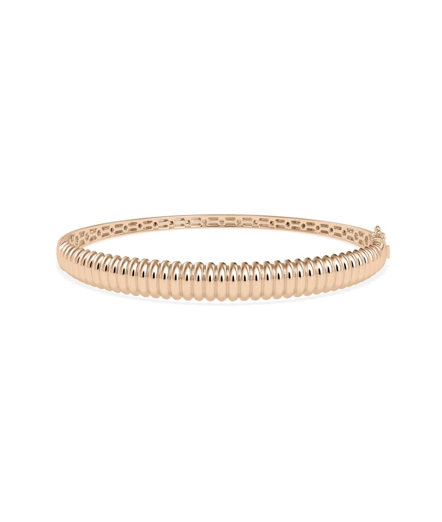 Fluted Dome Gold Bangle - 79e | Everyday 14K Gold Jewelry