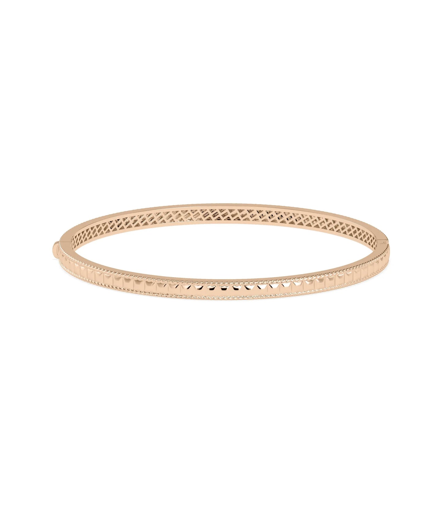 Pyramid Gold Bangle - 79e | Everyday 14K Gold Jewelry