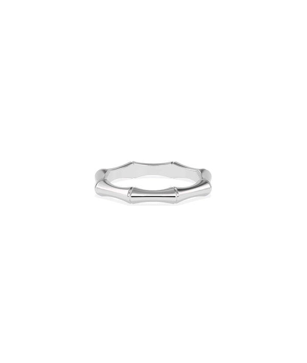 Gold Bone Eternity Ring white gold with distinctive anatomical-inspired styling alternate view