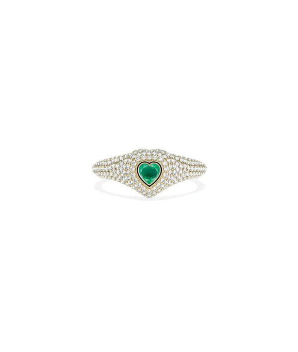 Birthstone and Diamond Heart Ring - 79e | Everyday 14K Gold Jewelry alternate view
