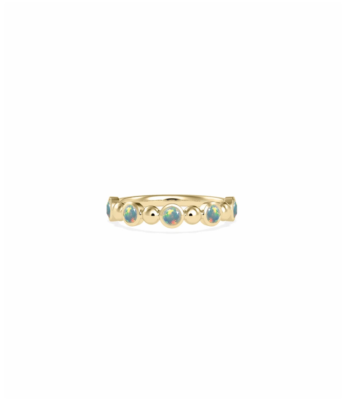Birthstone Bubble Station Ring - 79e | Everyday 14K Gold Jewelry