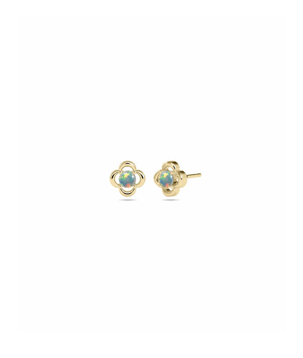 Birthstone Clover Stud Earring - 79e | Everyday 14K Gold Jewelry alternate view