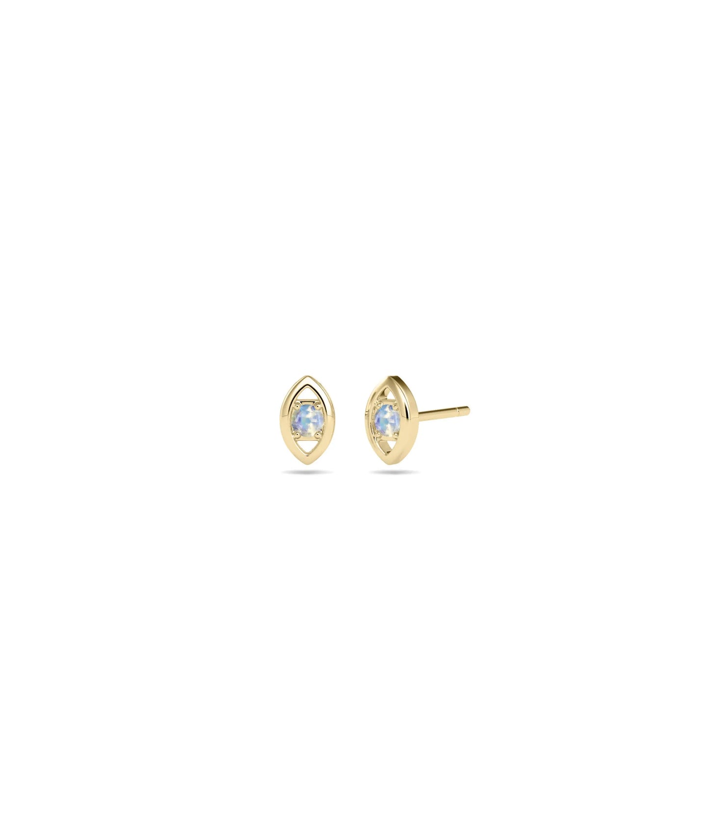 Birthstone Evil Eye Stud Earring - 79e | Everyday 14K Gold Jewelry