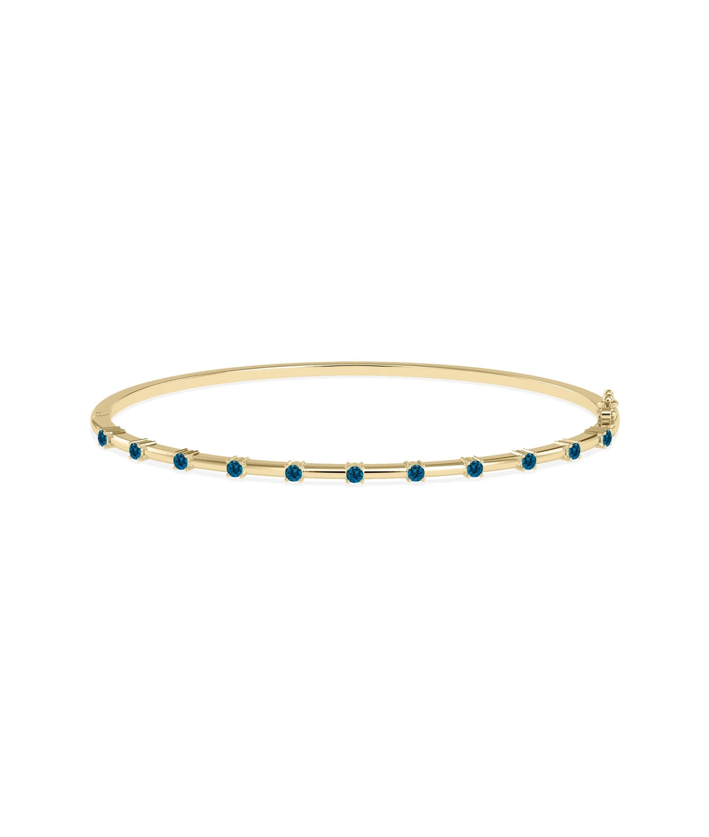 Birhstone Station Bangle - 79e | Everyday 14K Gold Jewelry