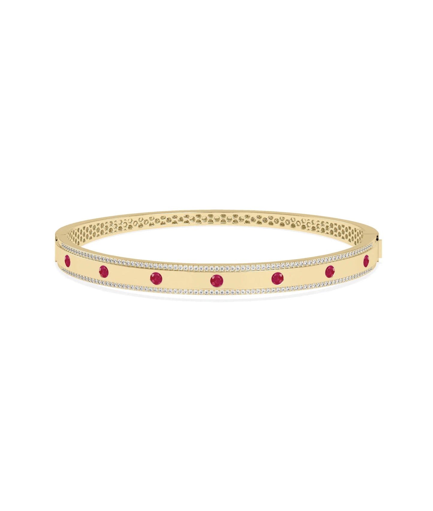 Birthstone and Diamond Bangle - 79e | Everyday 14K Gold Jewelry