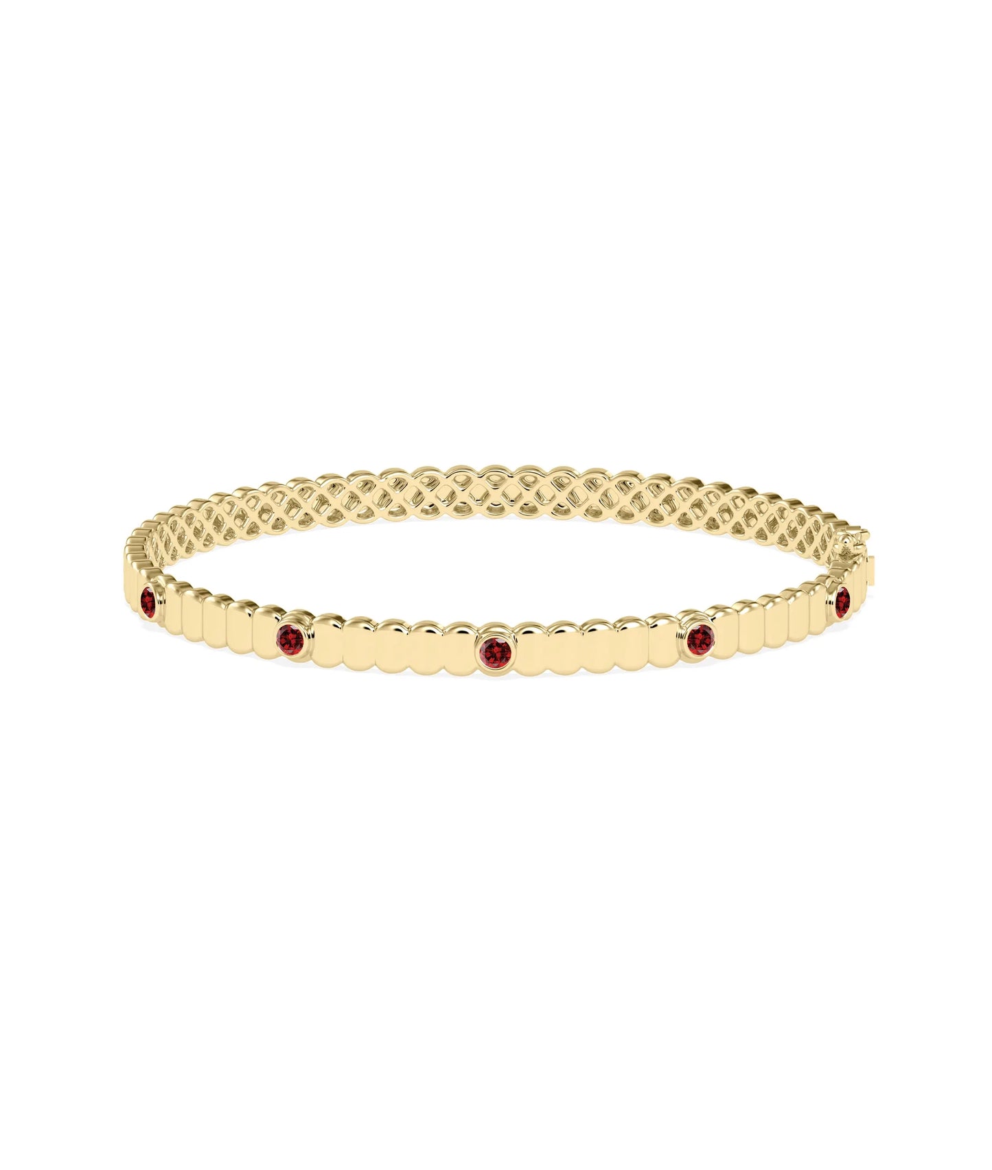 Birthstone Fluted Bangle - 79e | Everyday 14K Gold Jewelry
