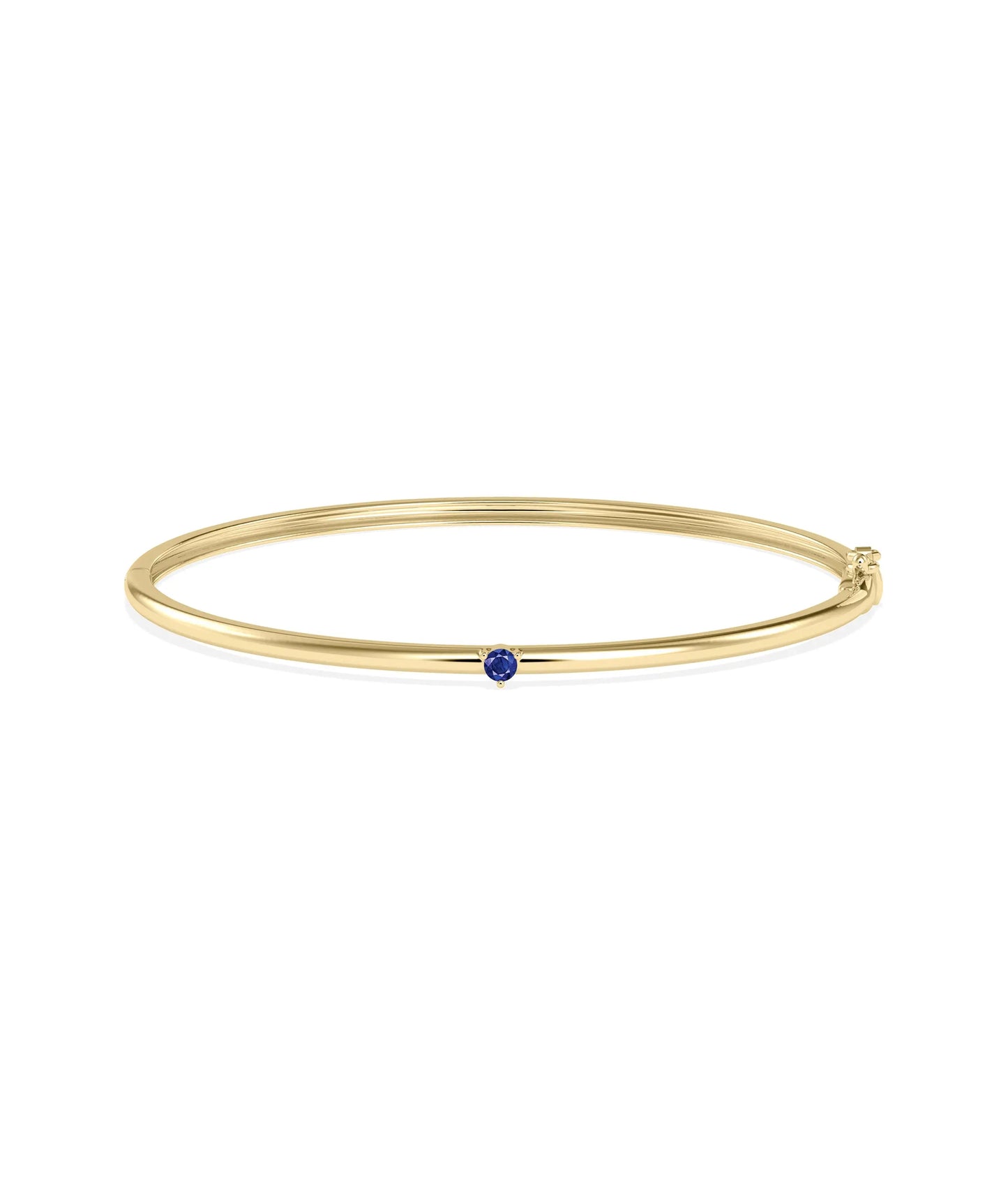 Birthstone Solitaire Bangle - 79e | Everyday 14K Gold Jewelry