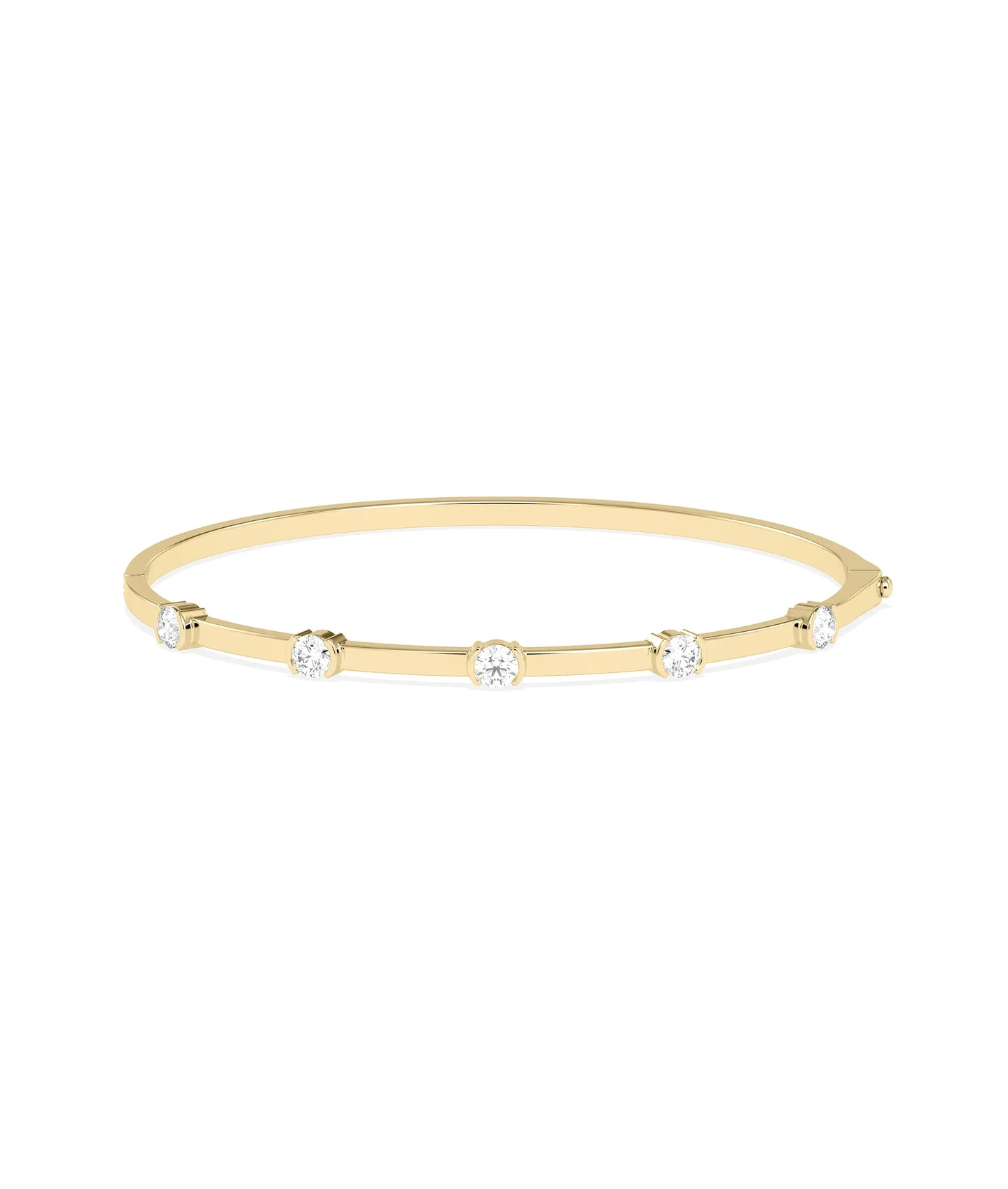 Birthstone Station Bangle - 79e | Everyday 14K Gold Jewelry