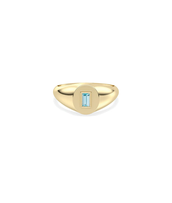 Signet Birthstone Ring - 79e | Everyday 14K Gold Jewelry alternate view
