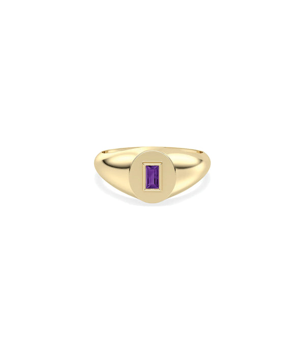 Signet Birthstone Ring - 79e | Everyday 14K Gold Jewelry