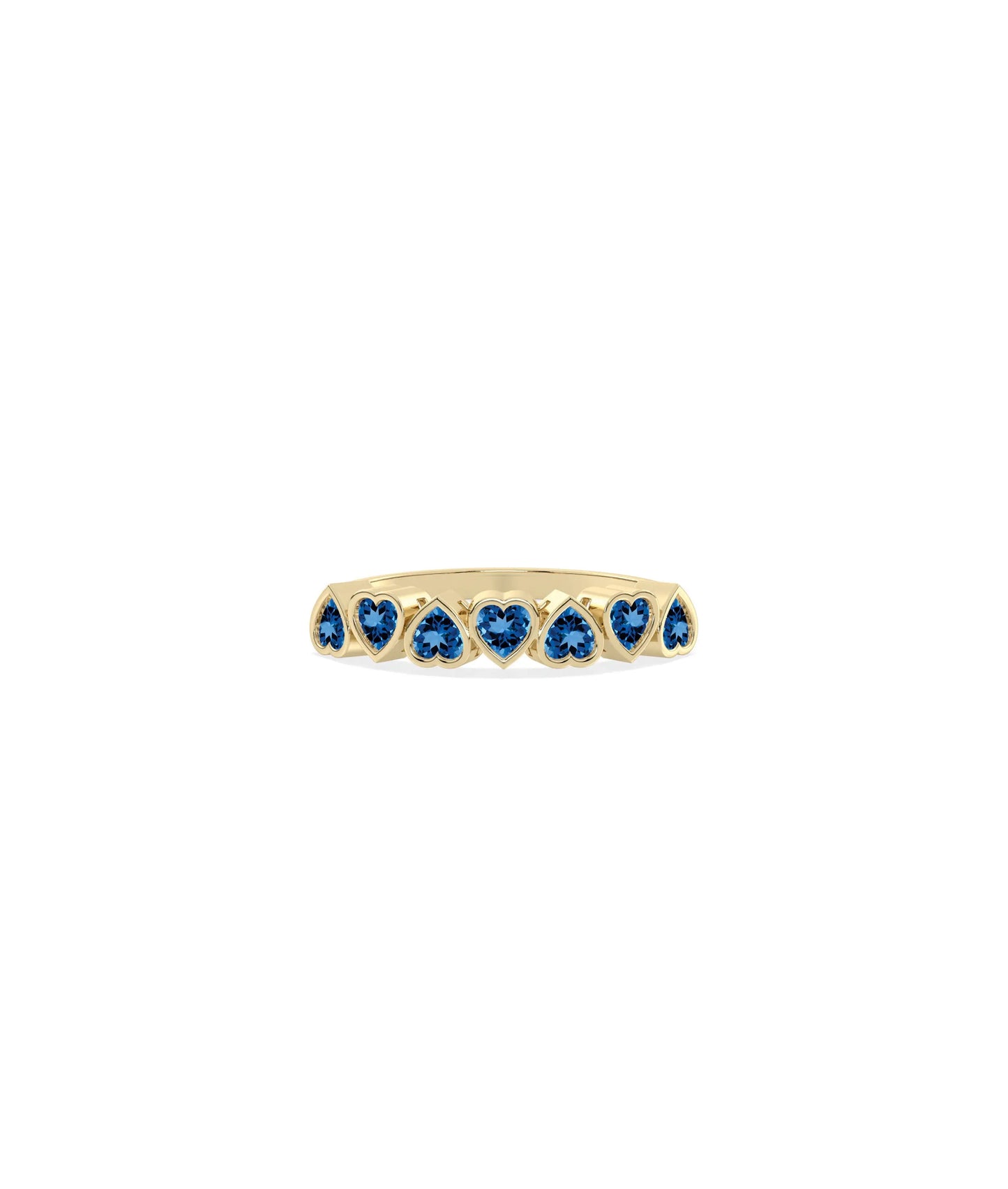 Heart Shape Birthstone Band Ring - 79e | Everyday 14K Gold Jewelry