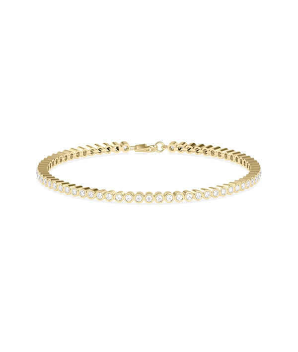 Diamond Bezel Set Tennis Bracelet - 79e | Everyday 14K Gold Jewelry