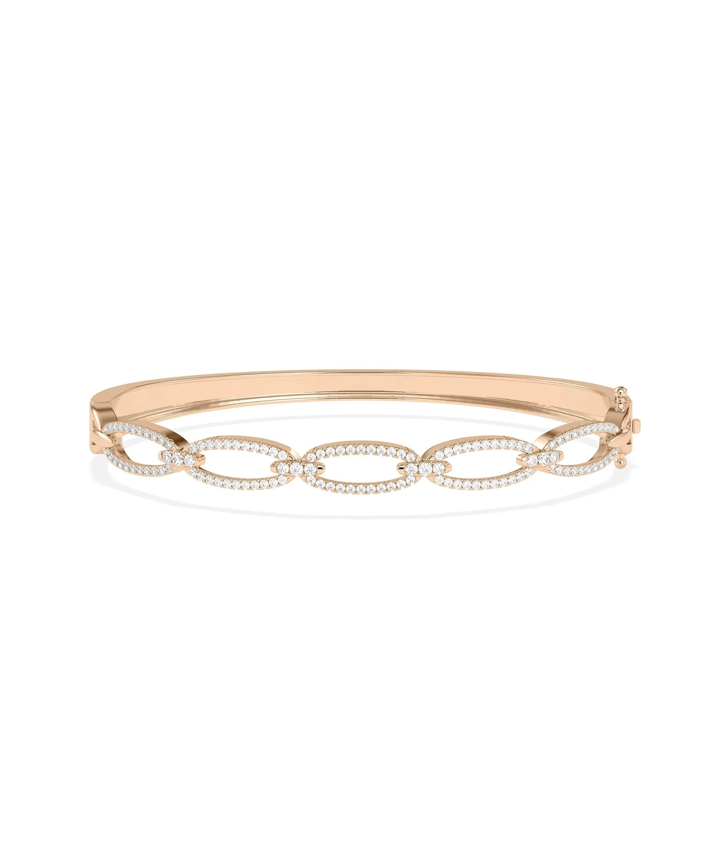 Diamond Link Bangle - 79e | Everyday 14K Gold Jewelry