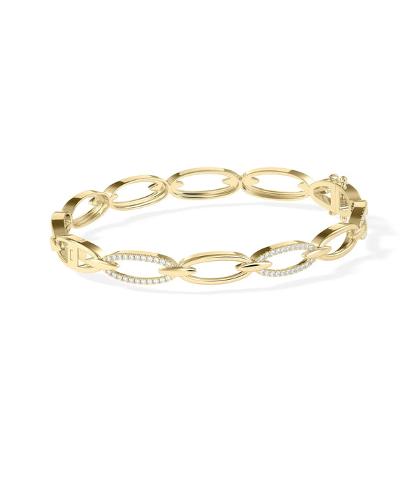 Diamond Link Eternity Bangle - 79e | Everyday 14K Gold Jewelry alternate view