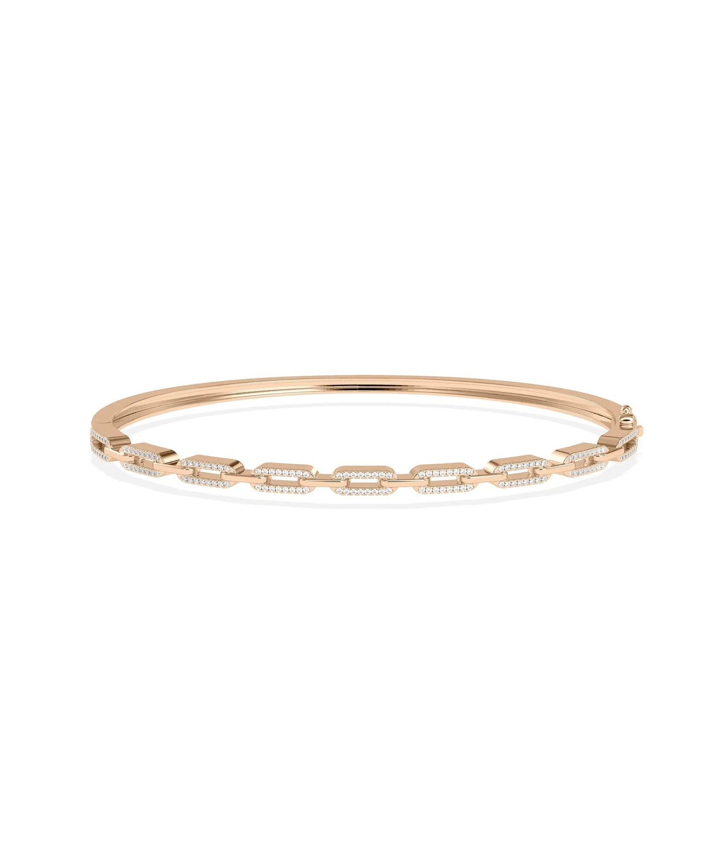 Diamond Link Bangle - 79e | Everyday 14K Gold Jewelry