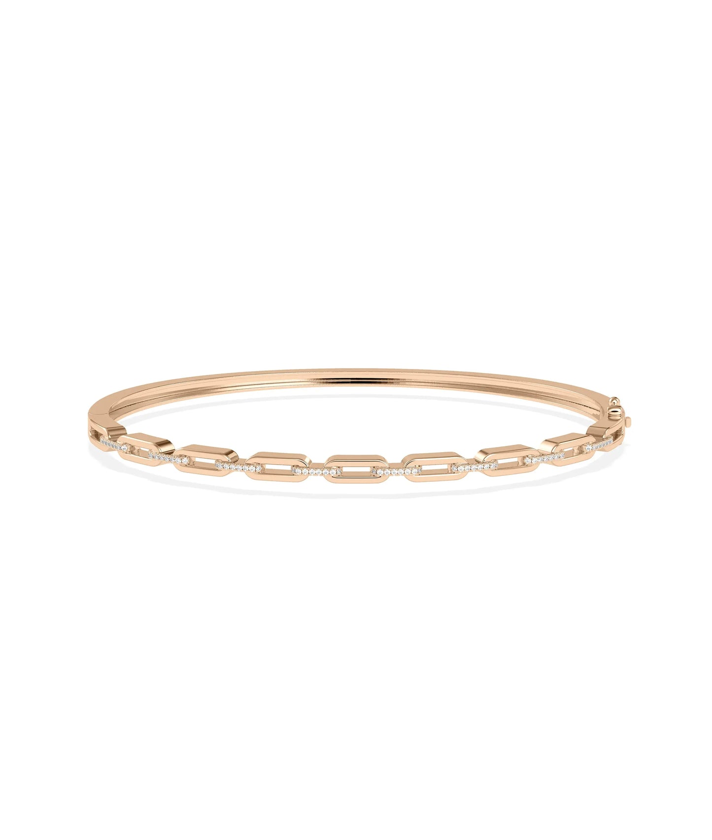 Diamond Link Bangle - 79e | Everyday 14K Gold Jewelry