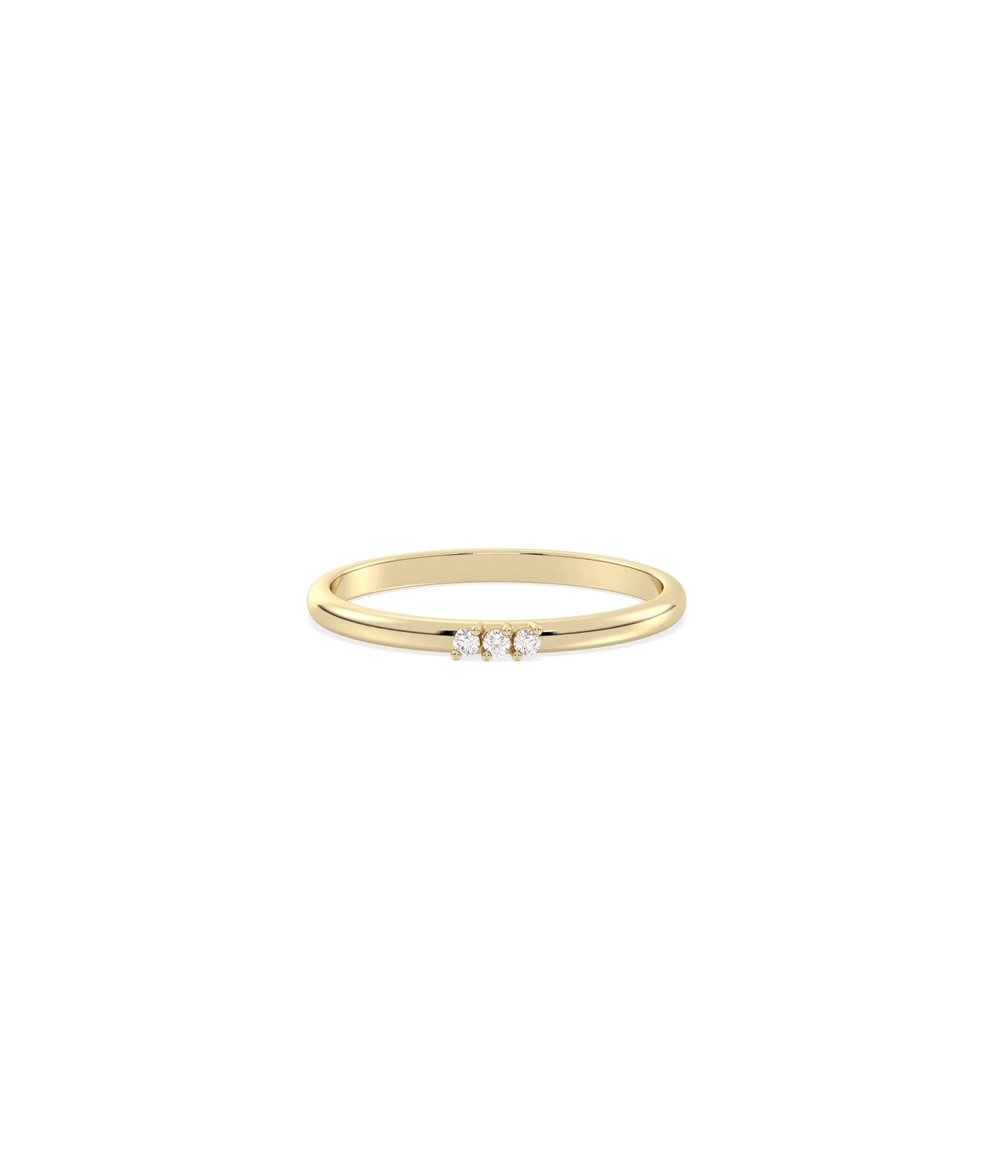 3 Stone Birthstone Ring - 79e | Everyday 14K Gold Jewelry