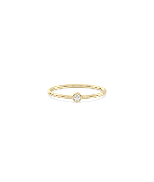Birthstone Solitaire Band Ring - 79e | Everyday 14K Gold Jewelry