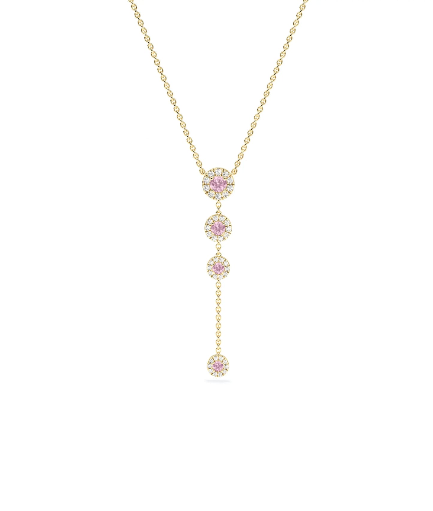 Birthstone and Diamond Dangle Necklace - 79e | Everyday 14K Gold Jewelry