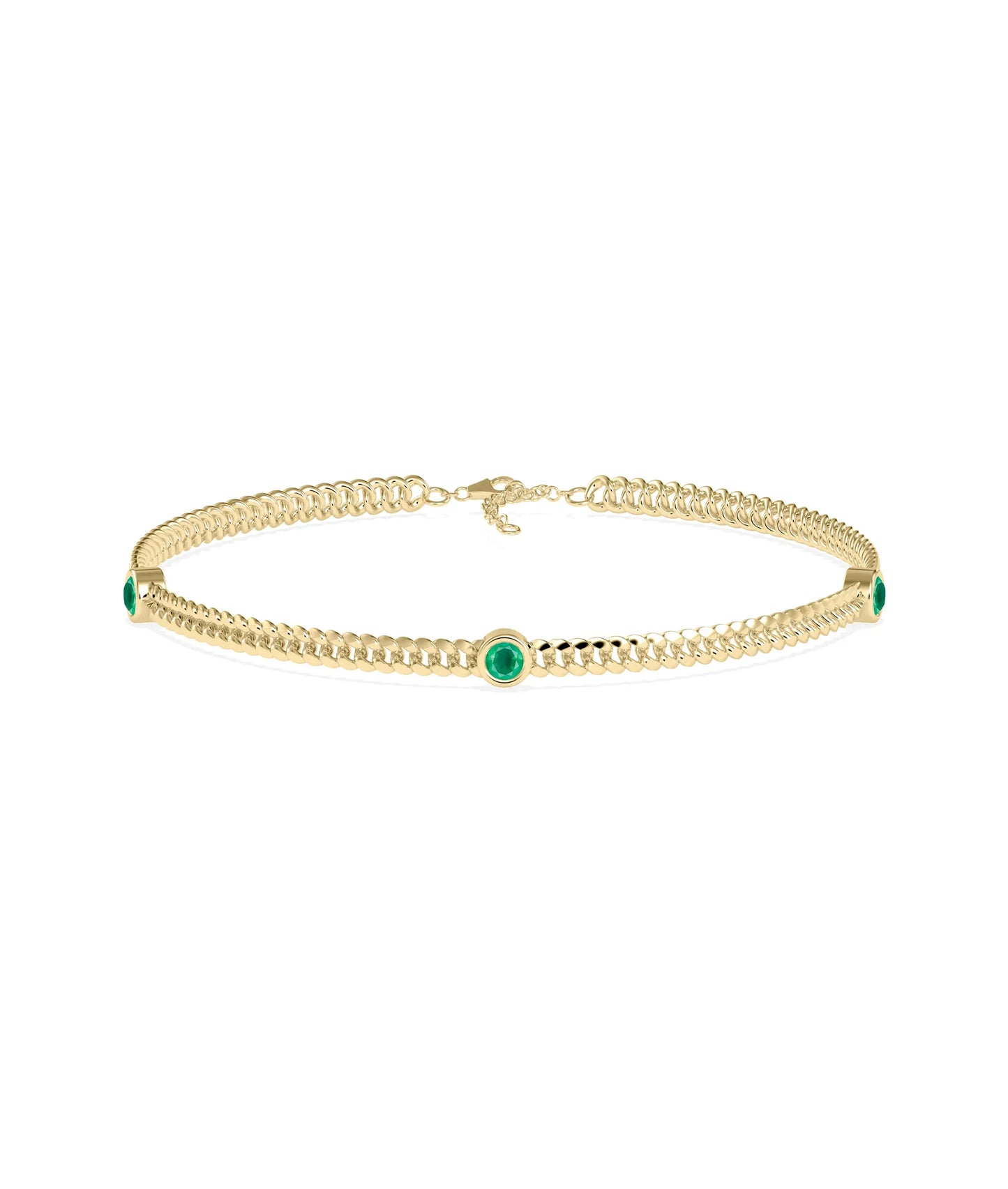 Birthstone Station Curb Link Bracelet - 79e | Everyday 14K Gold Jewelry