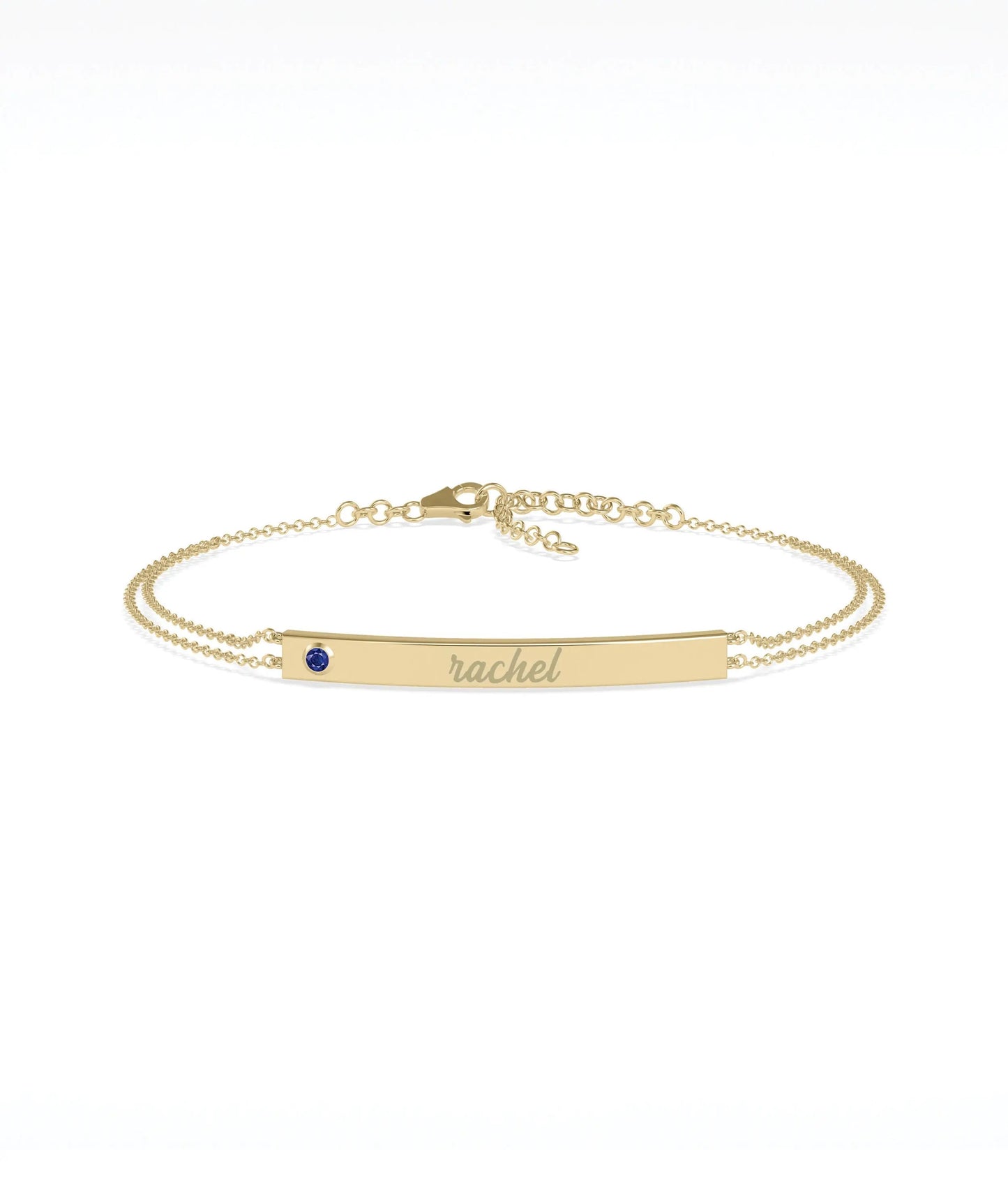 Birthstone Name Plate Bracelet - 79e | Everyday 14K Gold Jewelry