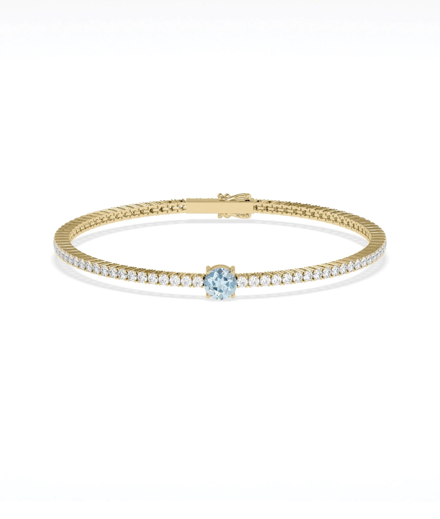 Solitaire Birthstone Diamond Tennis Bracelet - 79e | Everyday 14K Gold Jewelry