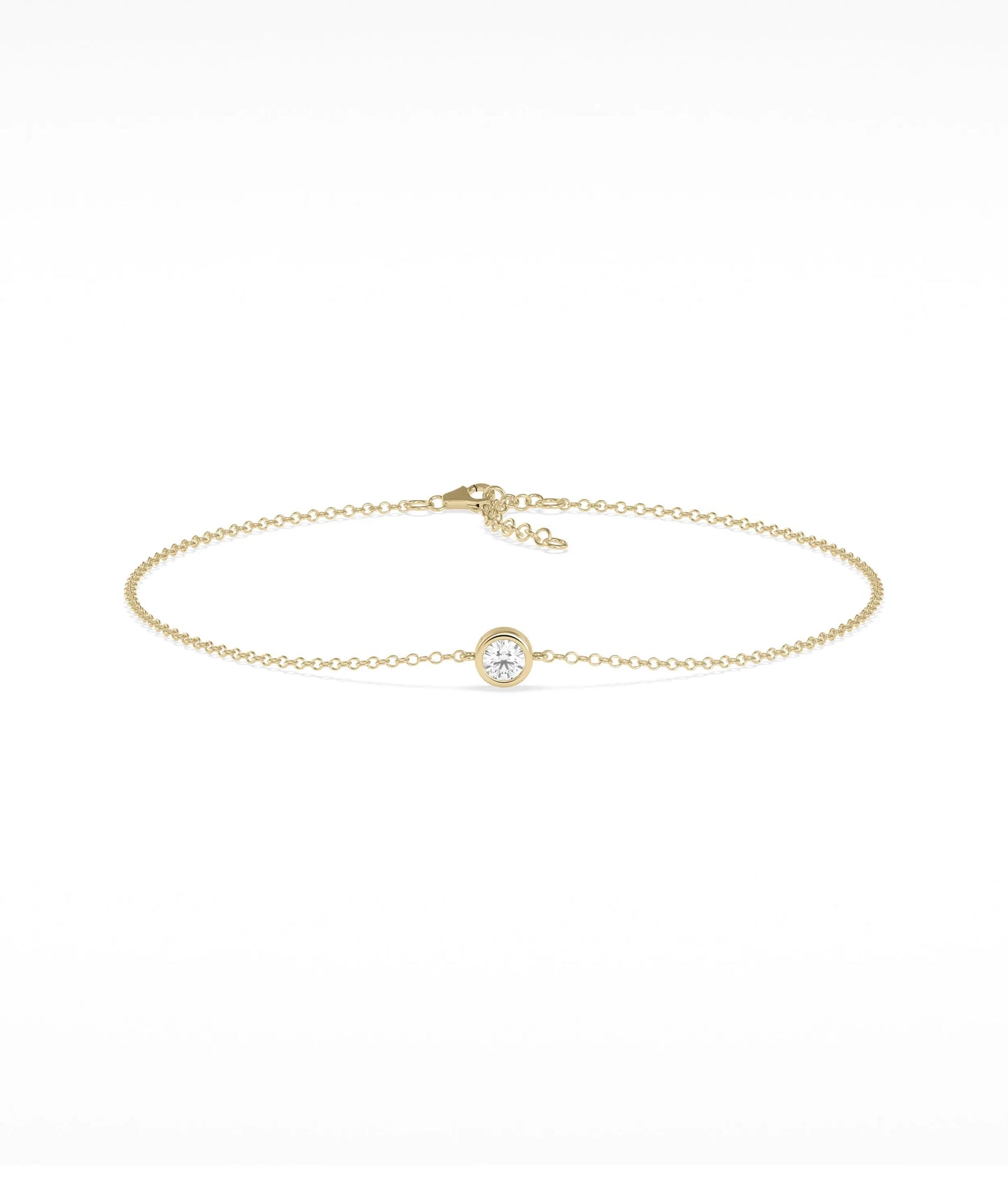 Bezel Set Cable Bracelet - 79e | Everyday 14K Gold Jewelry
