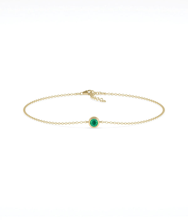 Bezel Set Cable Bracelet - 79e | Everyday 14K Gold Jewelry alternate view