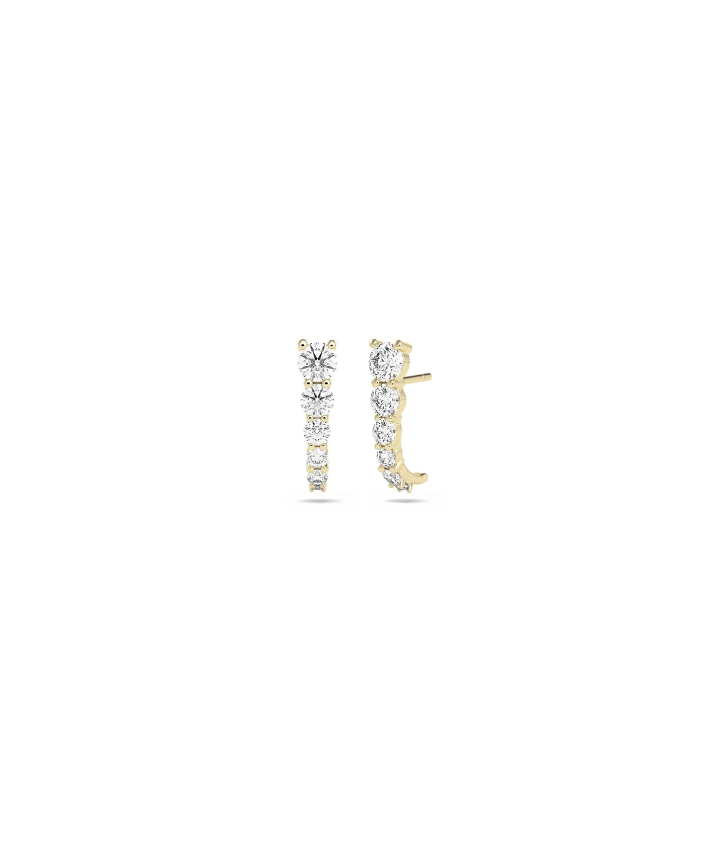 Birthstone Half Hoop Earring - 79e | Everyday 14K Gold Jewelry