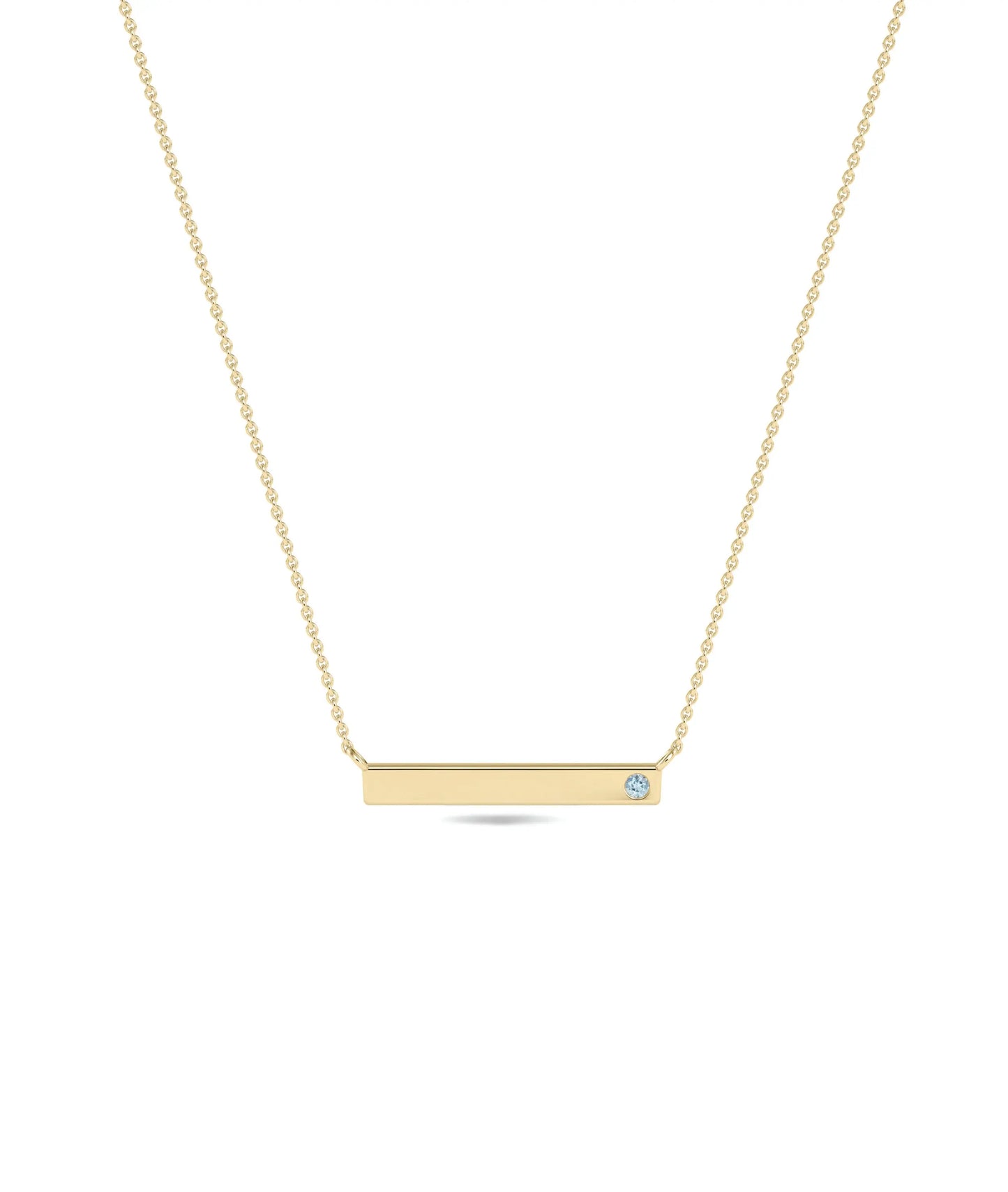 Birthstone Bar Necklace - 79e | Everyday 14K Gold Jewelry