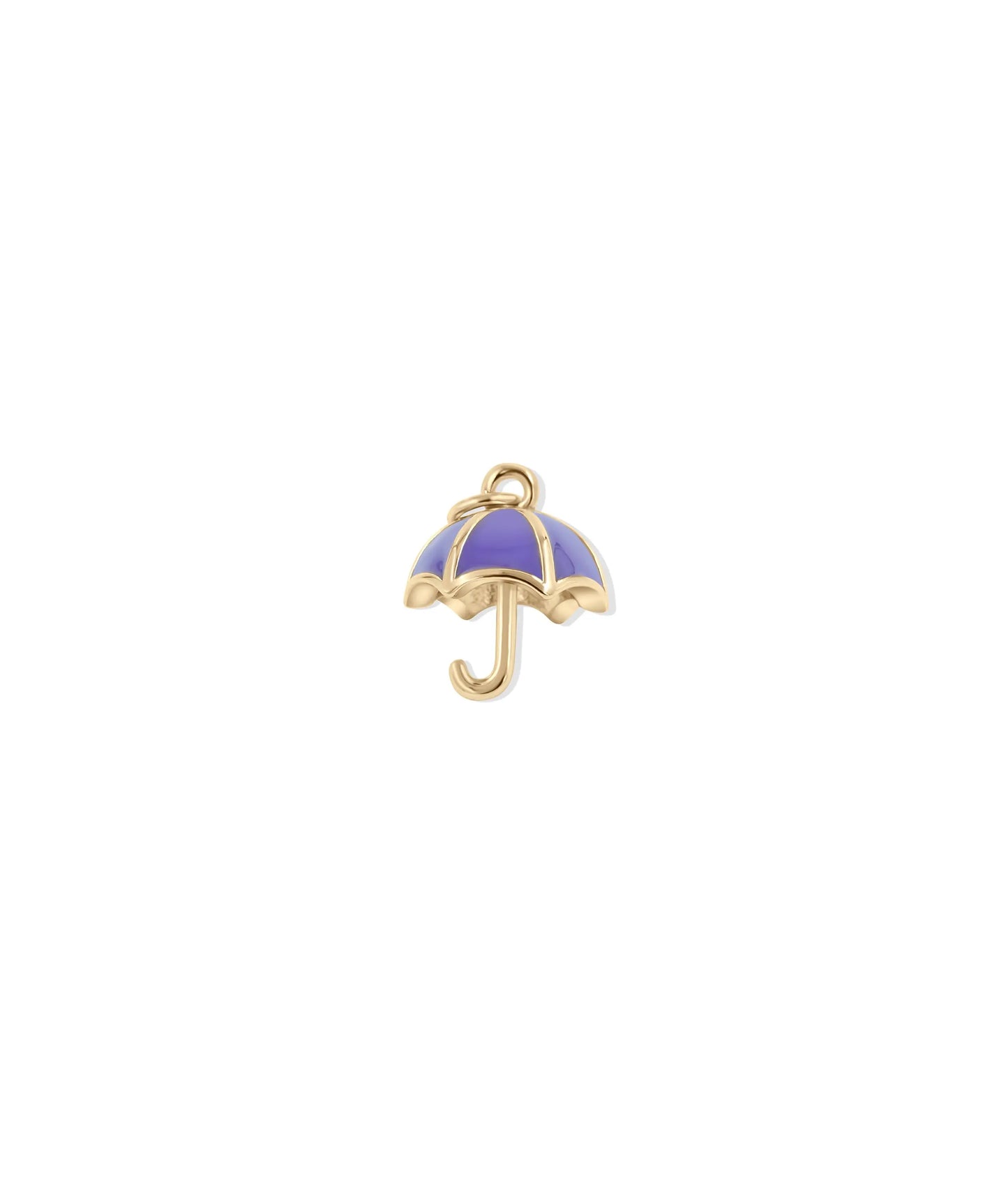 Enamel Umbrella Gold Charm in rose gold with custom enamel shade