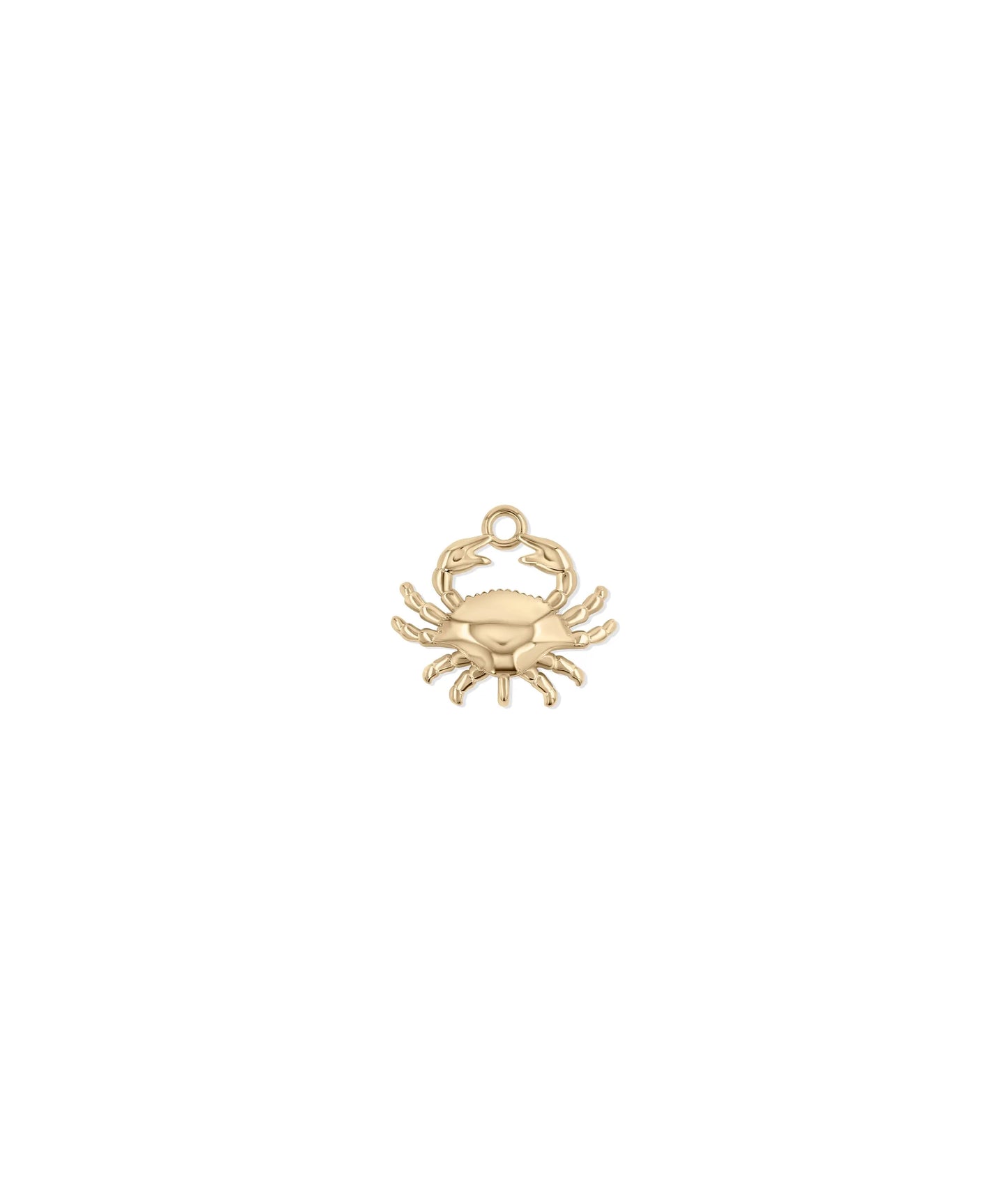 Gold Crab Charm in rose gold highlighting warm ocean-inspired tones