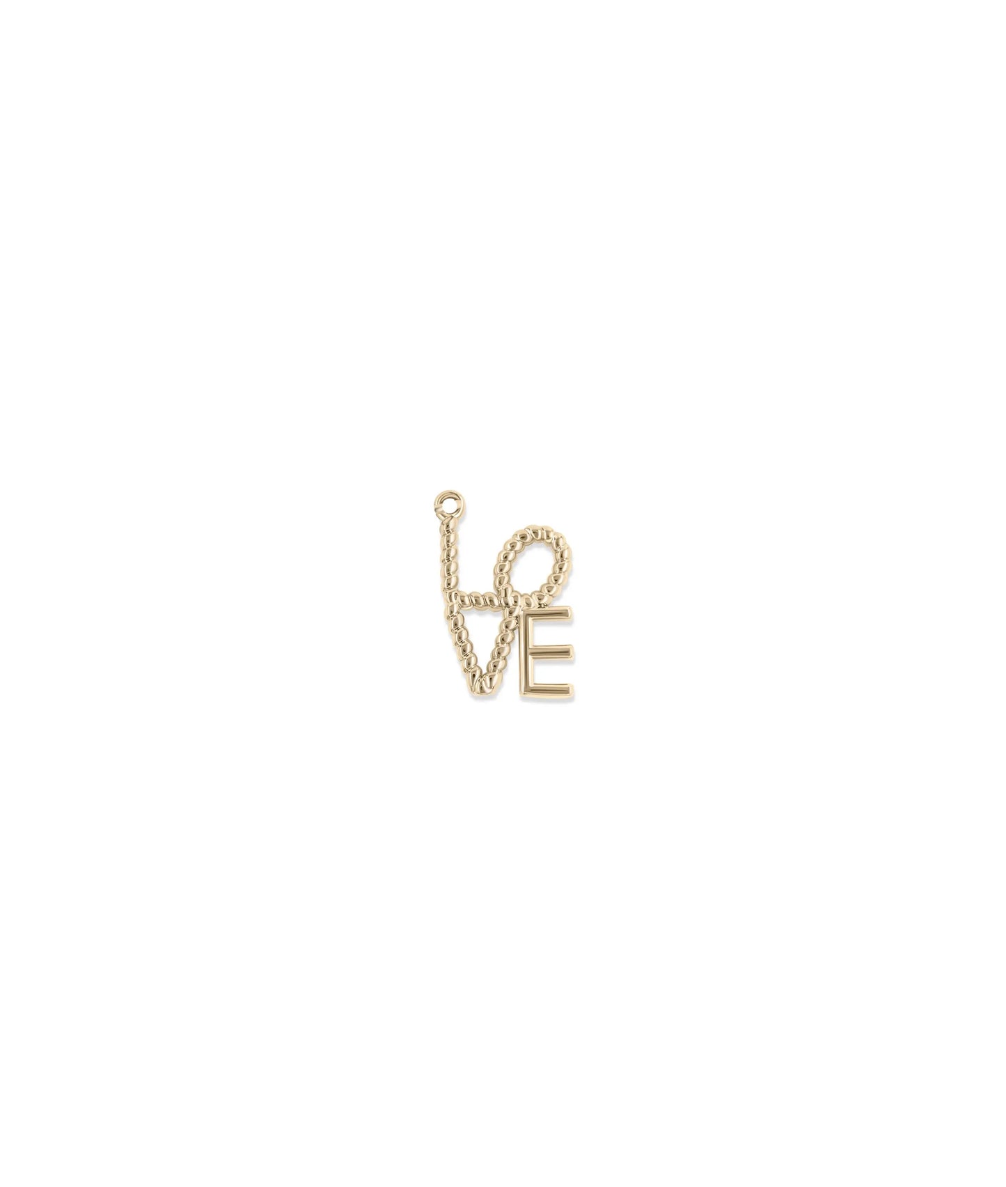 Rose gold Mantra Charm featuring love style