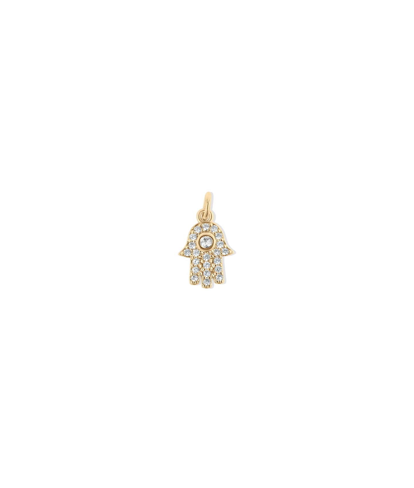 Rose gold Diamond Pave Hamsa featuring divine sparkle