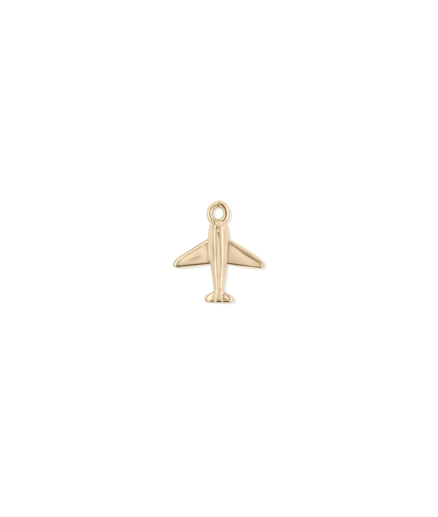 Rose gold Airplane Charm featuring aviation style